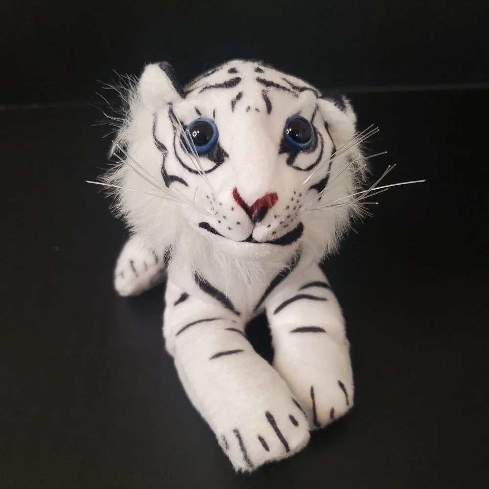 White Siberian Bengal Tiger Plush Stuffed Animal Realistic 7